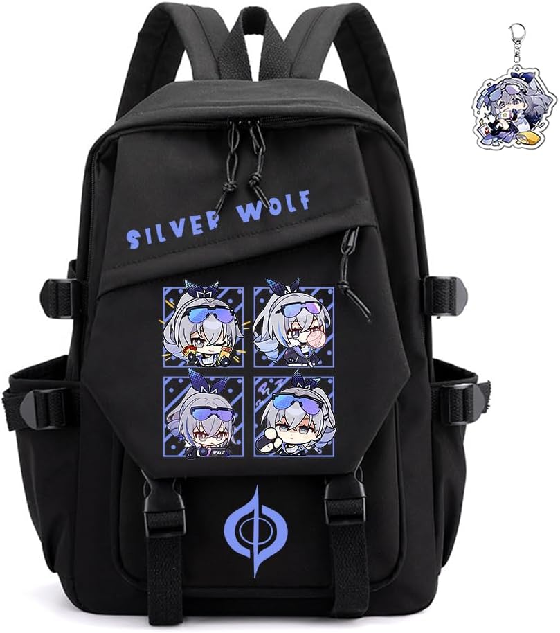 Honkai Star Rail Backpack for Kawaii Anime Lovers - Firefly Black