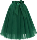 Bridesmay Women's Tulle Skirt Knee Length - Flowy 6-Layer Tutu