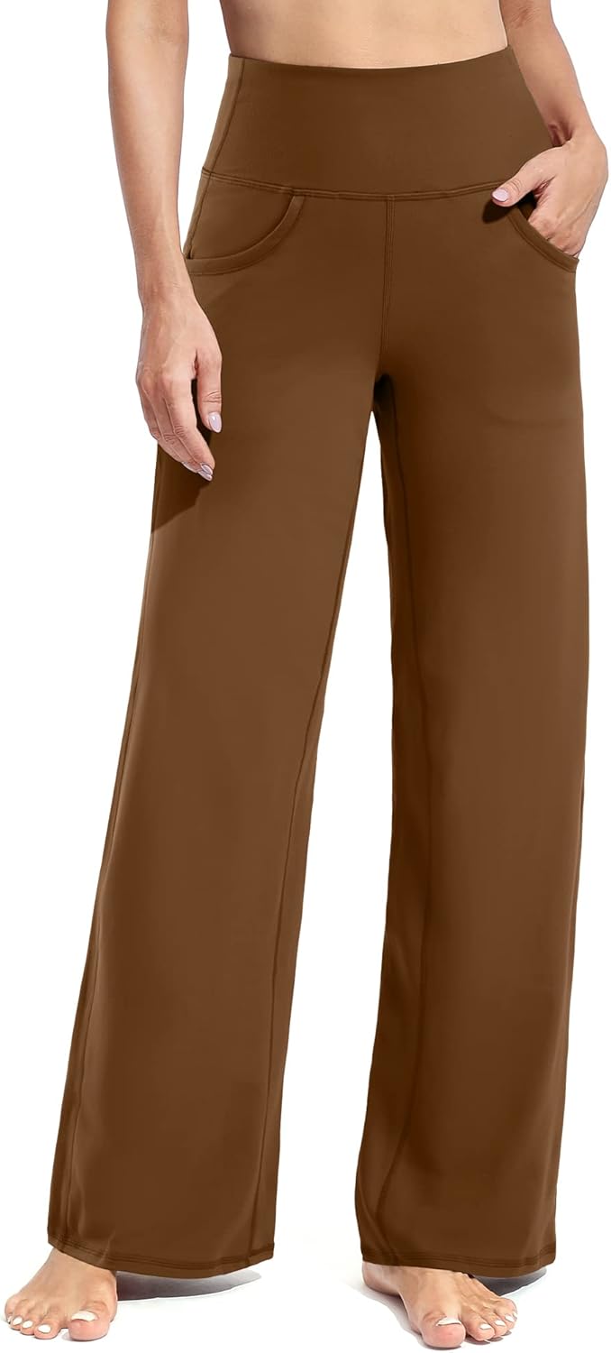 Promover Wide Leg Pants for Women - Yoga and Casual Wear