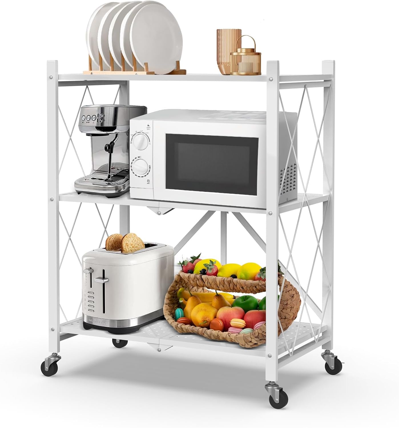 SohoTeco Foldable Bakers Rack - Organize Any Space!