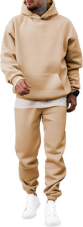 JMIERR Men's 2 Piece Tracksuit Set - Warm Cotton Blend Hoodie