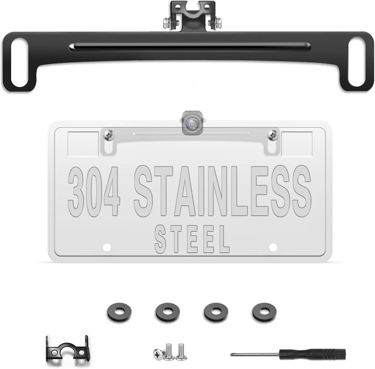 Stainless Steel Car Rear View Camera Bracket by Pixelman