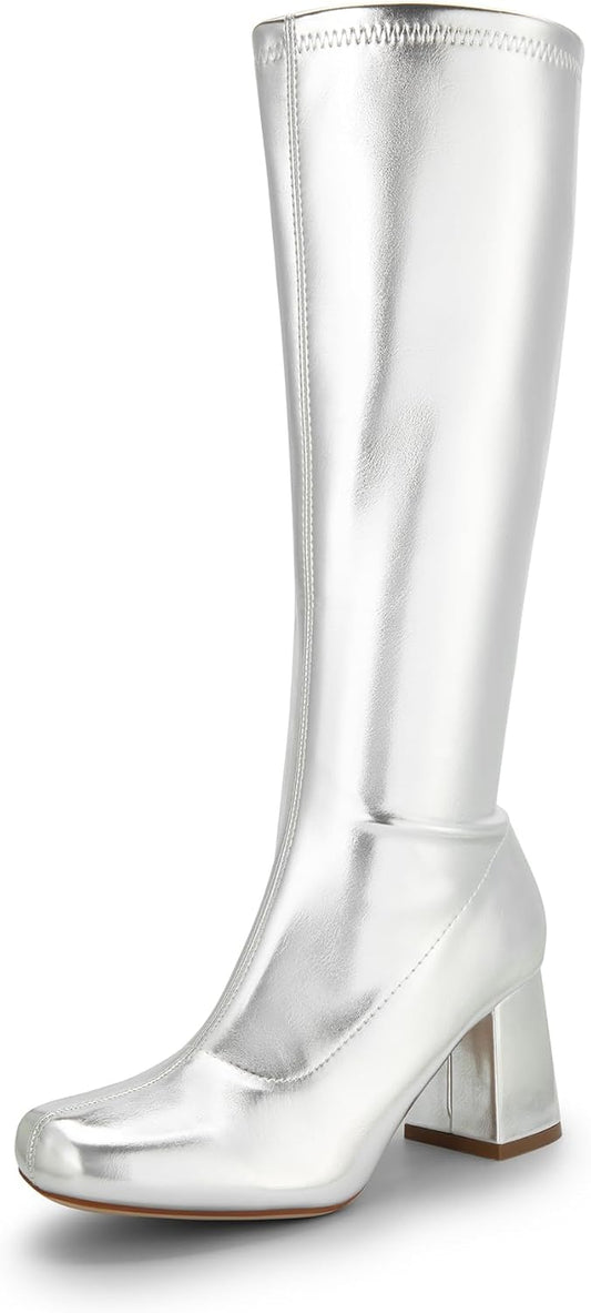 DREAM PAIRS Women's Gogo Boots for Stylish Wide Calf Comfort
