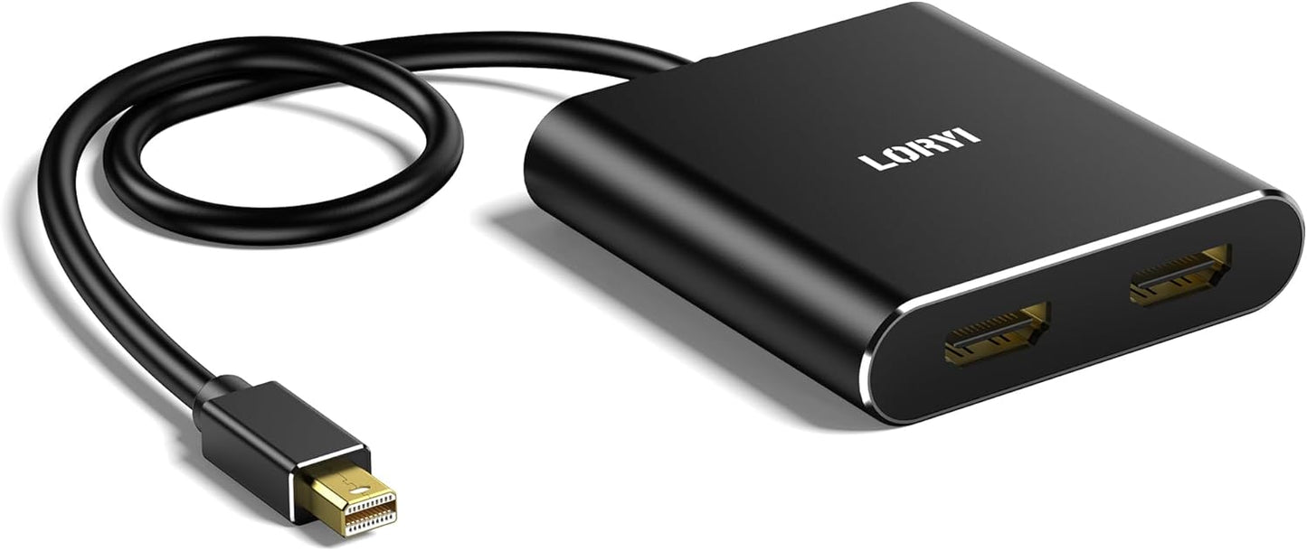 Mini DisplayPort to Dual HDMI Adapter for 4K@60Hz Displays