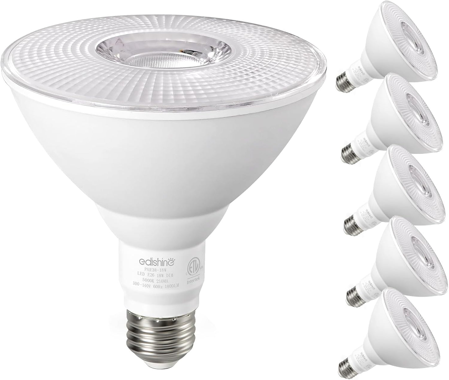 EDISHINE Dimmable PAR38 LED Flood Lights for Outdoor Use