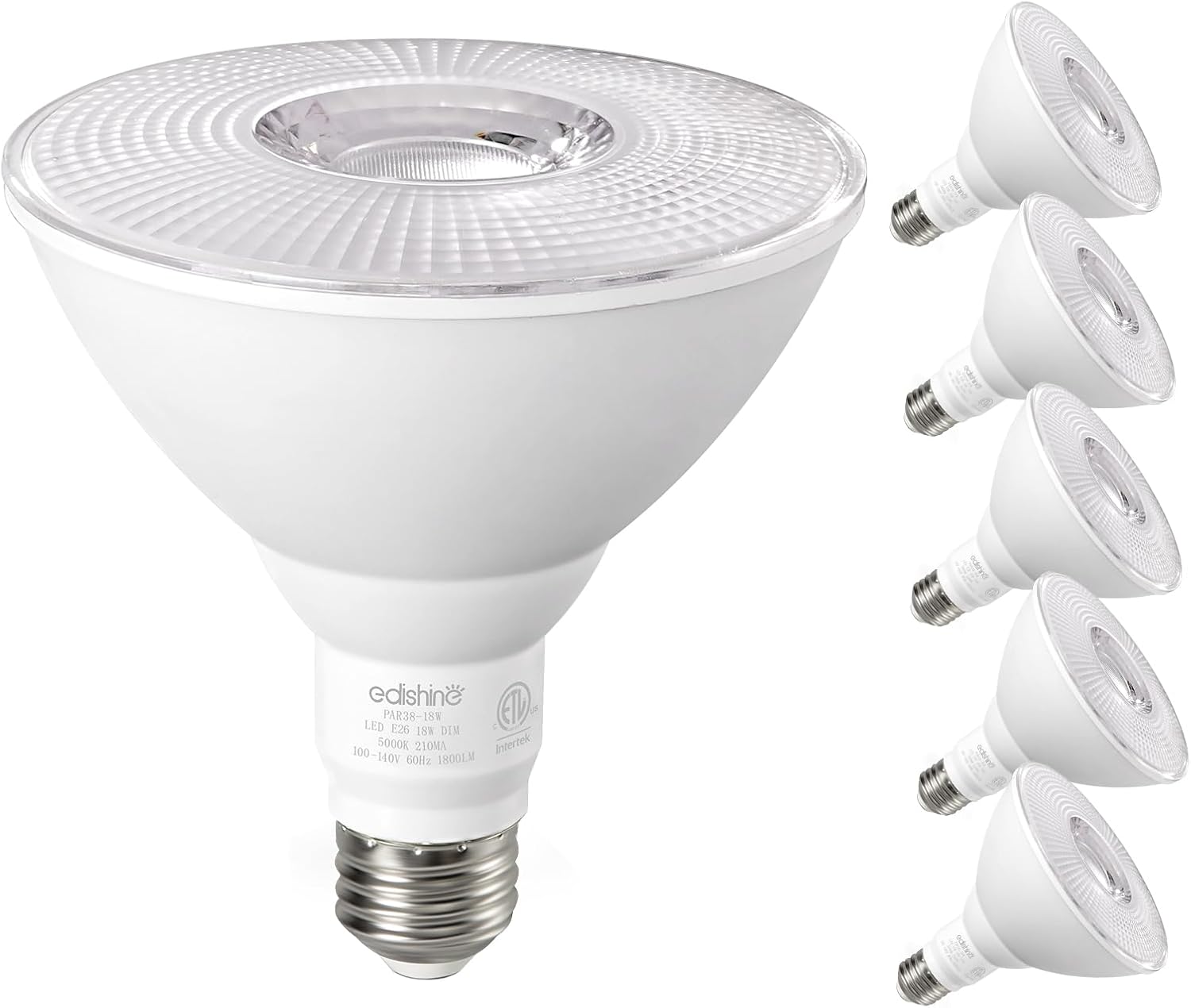 EDISHINE Dimmable PAR38 LED Flood Lights for Outdoor Use