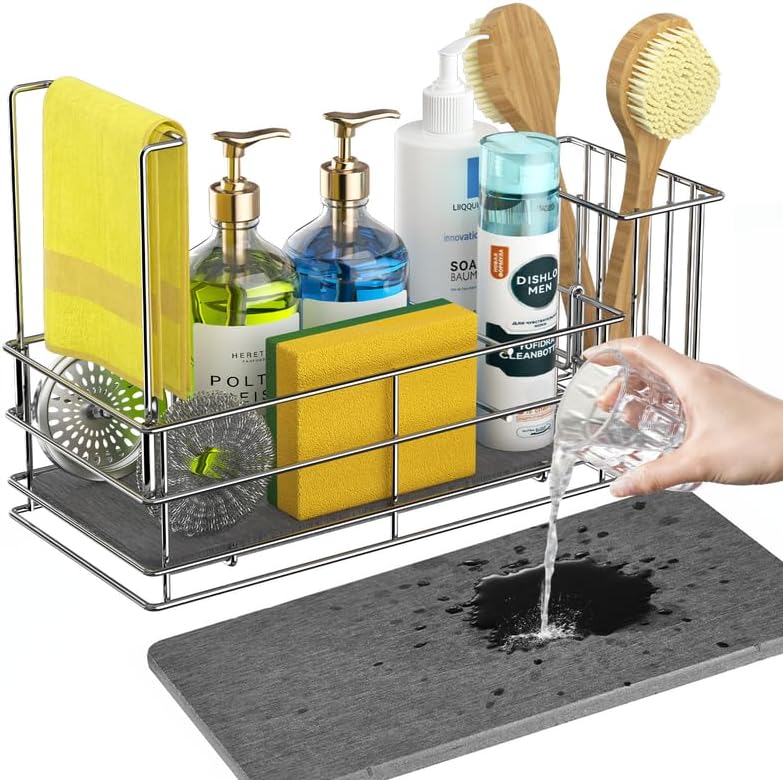 Yofidra Sponge Holder for Kitchen Organizer: Quick Drying Caddy