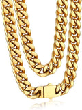 Mens Cuban Link Chain Necklace - Chunky Miami Cuban Style 18in-30in