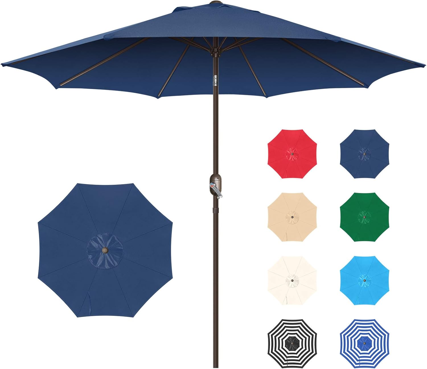 9Ft Patio Umbrella with Heavy Duty Pole for Outdoor Spaces