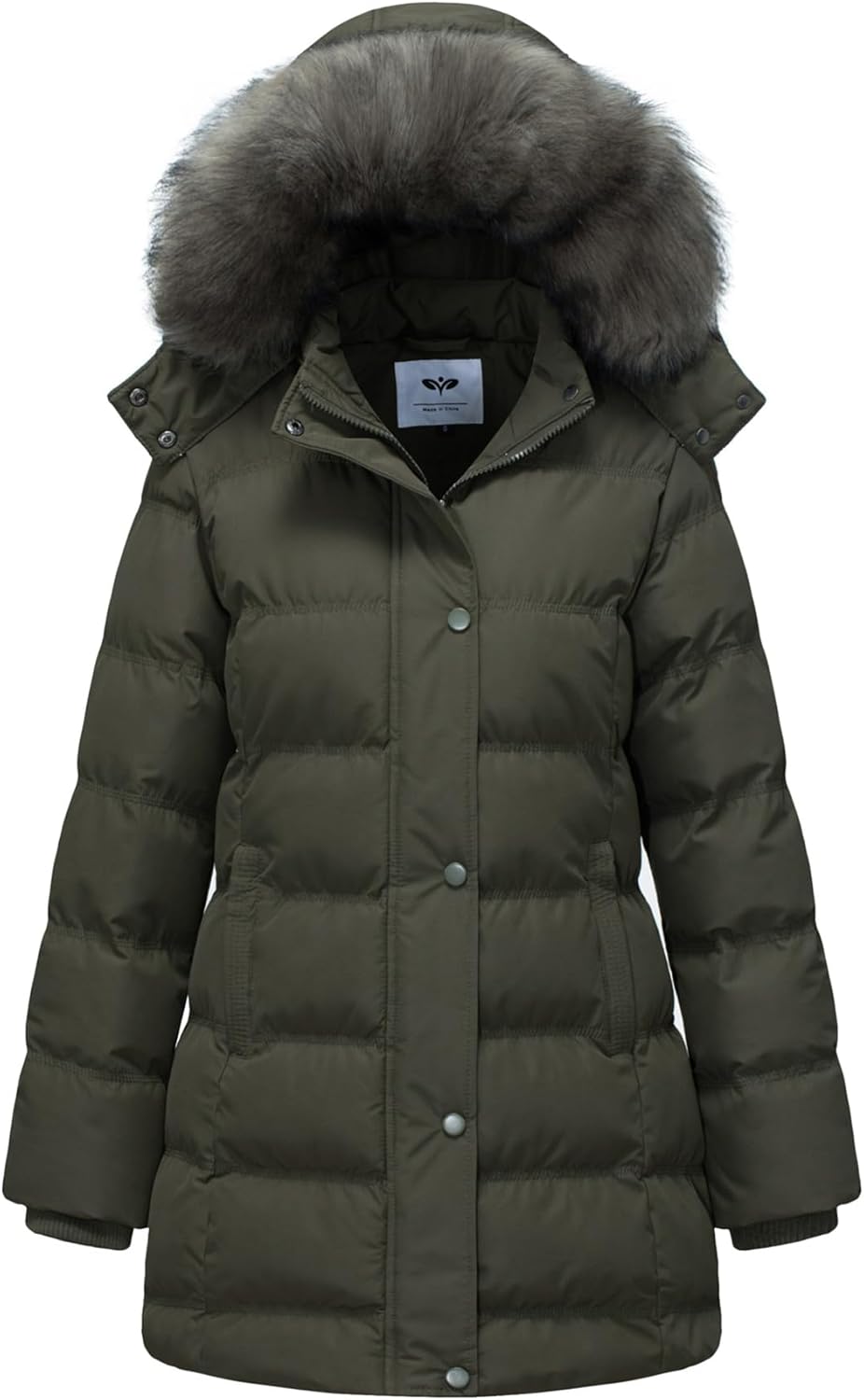 GGleaf Women's Hooded Warm Winter Coat Quilted Puffer Jacket