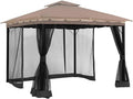 10 ft x 12 ft Gazebo Replacement Mosquito Netting - 4-Panel Zippered