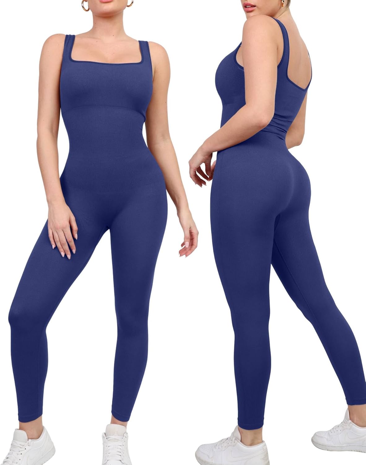 Popilush Jumpsuits for Women with Built-In Bra and Seamless Design