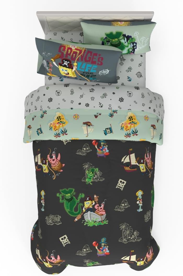 SpongeBob Movie Bedding Set with Roblox Reward - 5 Piece Twin Set