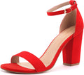 Women's Chunky Heels Open Toe Ankle Strap Sandals - 3 in Comfort