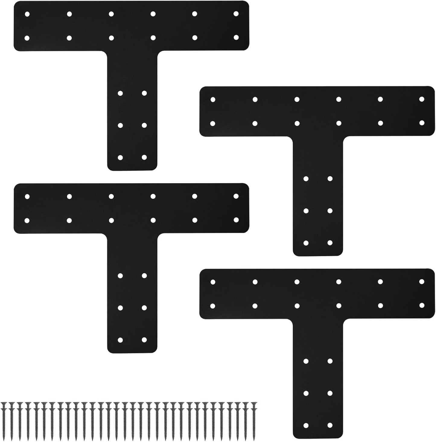 Durable T Post Bracket 4PCS for Wood 4x4, 6x6 Lumber Support