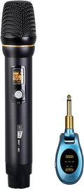 Wireless Microphone Dual Metal Handheld Dynamic Mics - 260FT Range