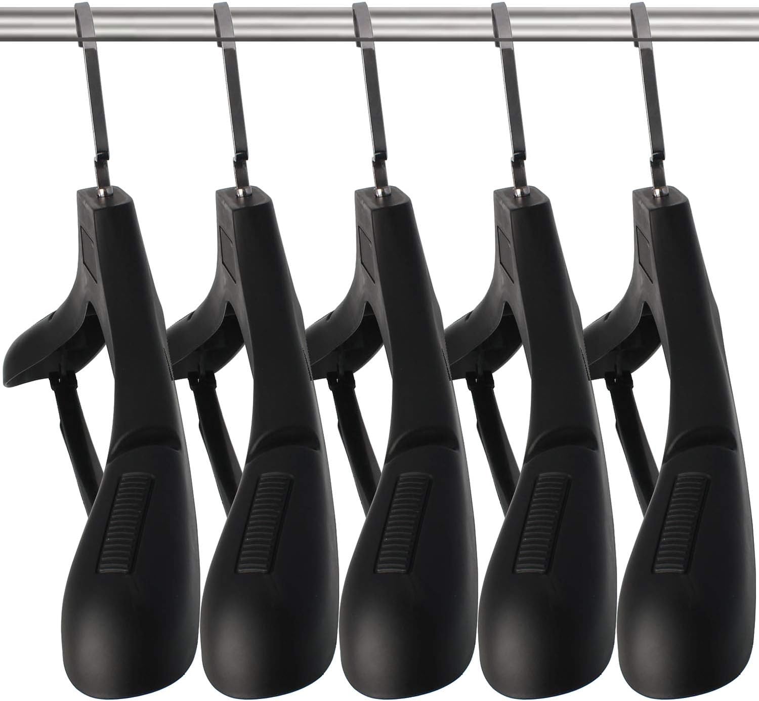 Plastic Extra Wide Suit Hangers with Notched Shoulders, Pack of 15