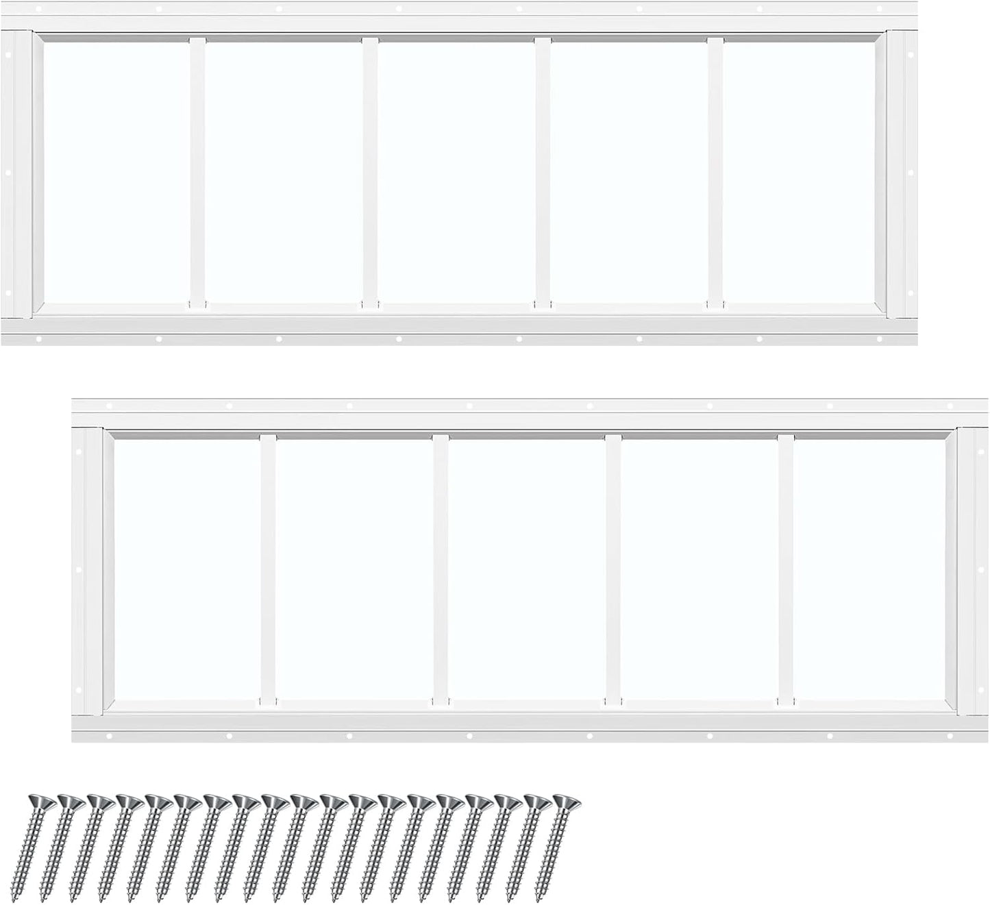Tandefio 10ft' x 29ft' Flush Mount Shed Windows for Outdoor Use