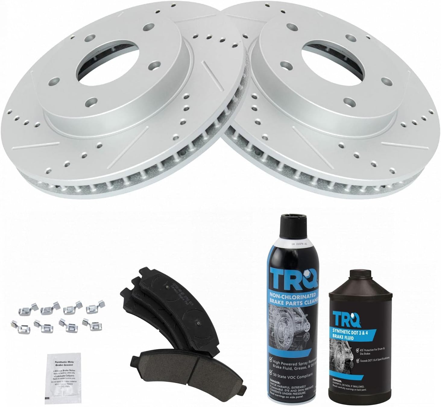 TRQ Front Brake Pad & Rotor Kit for 97-05 Blazer & More