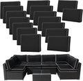 14Pieces Patio Cushion Covers Replacement - Waterproof Slipcover Set
