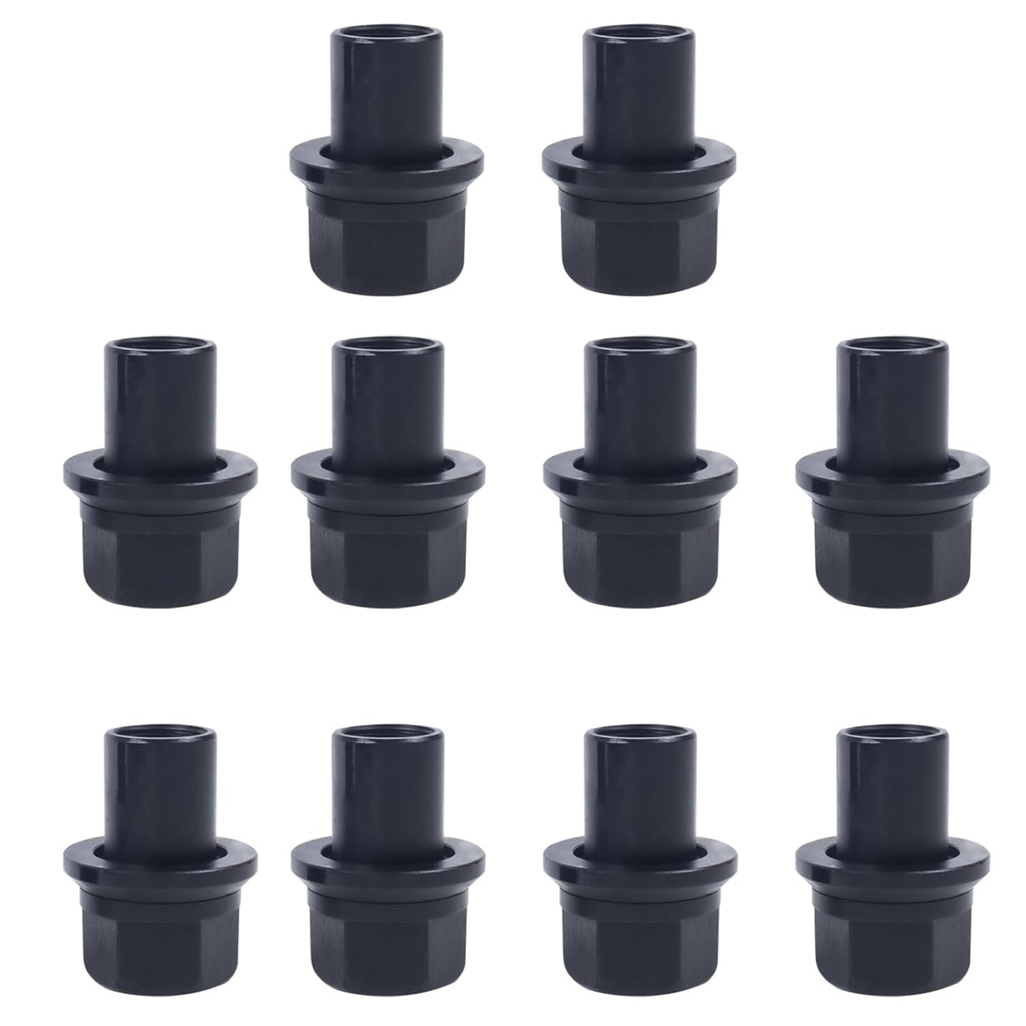 10 Pack Two-Piece 28mm Sleeve Wheel Lug Nuts for Heavy Duty Trucks