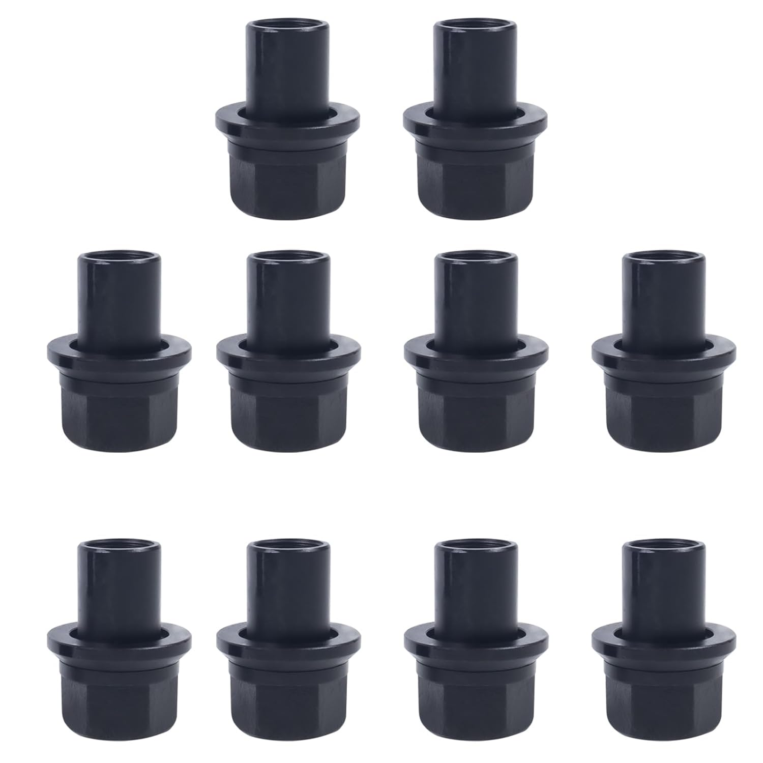 10 Pack Two-Piece 28mm Sleeve Wheel Lug Nuts for Heavy Duty Trucks