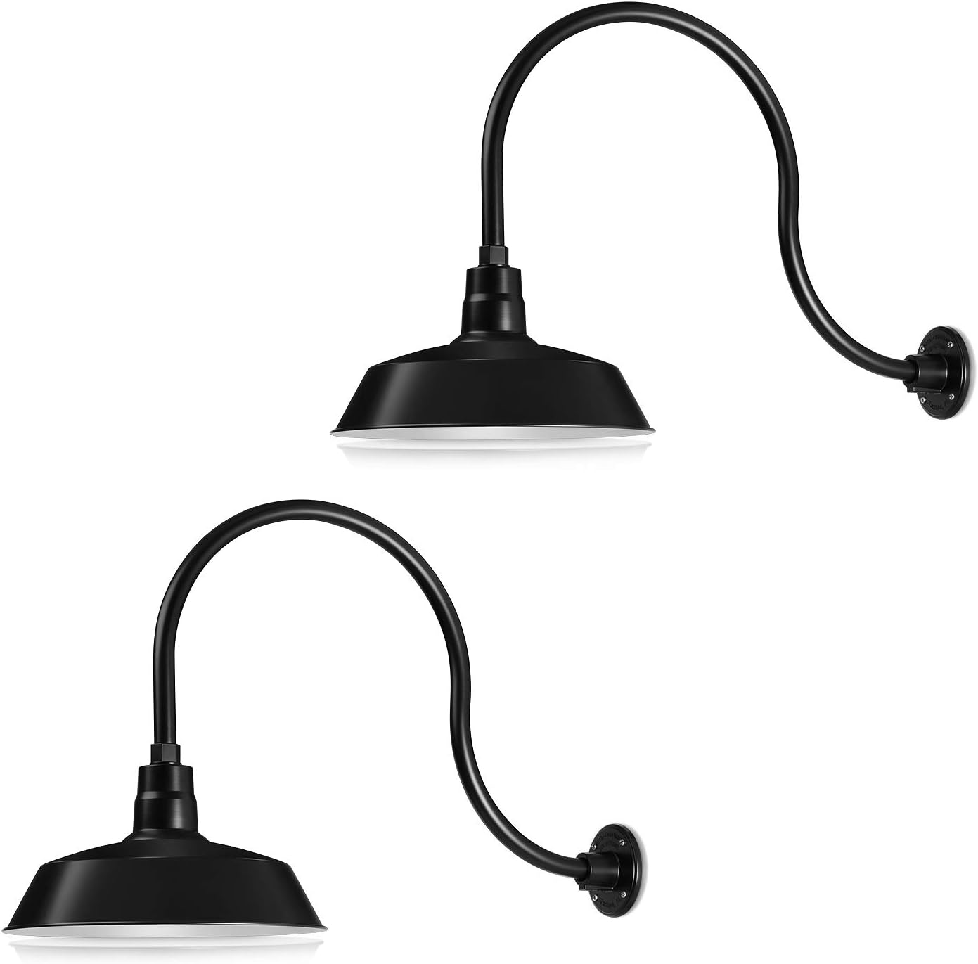 14in Satin Black Outdoor Gooseneck Barn Light Fixture Review