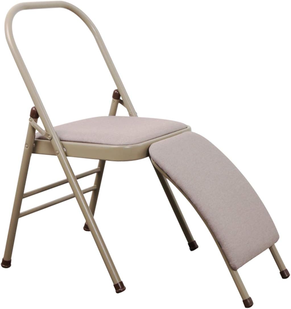 INNOLIFE Yoga Chair: Lumbar Support, Foldable & Grey