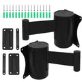 Wall Mount Retractable Belt Barrier 2 Pack - Heavy-Duty 16ft Belts