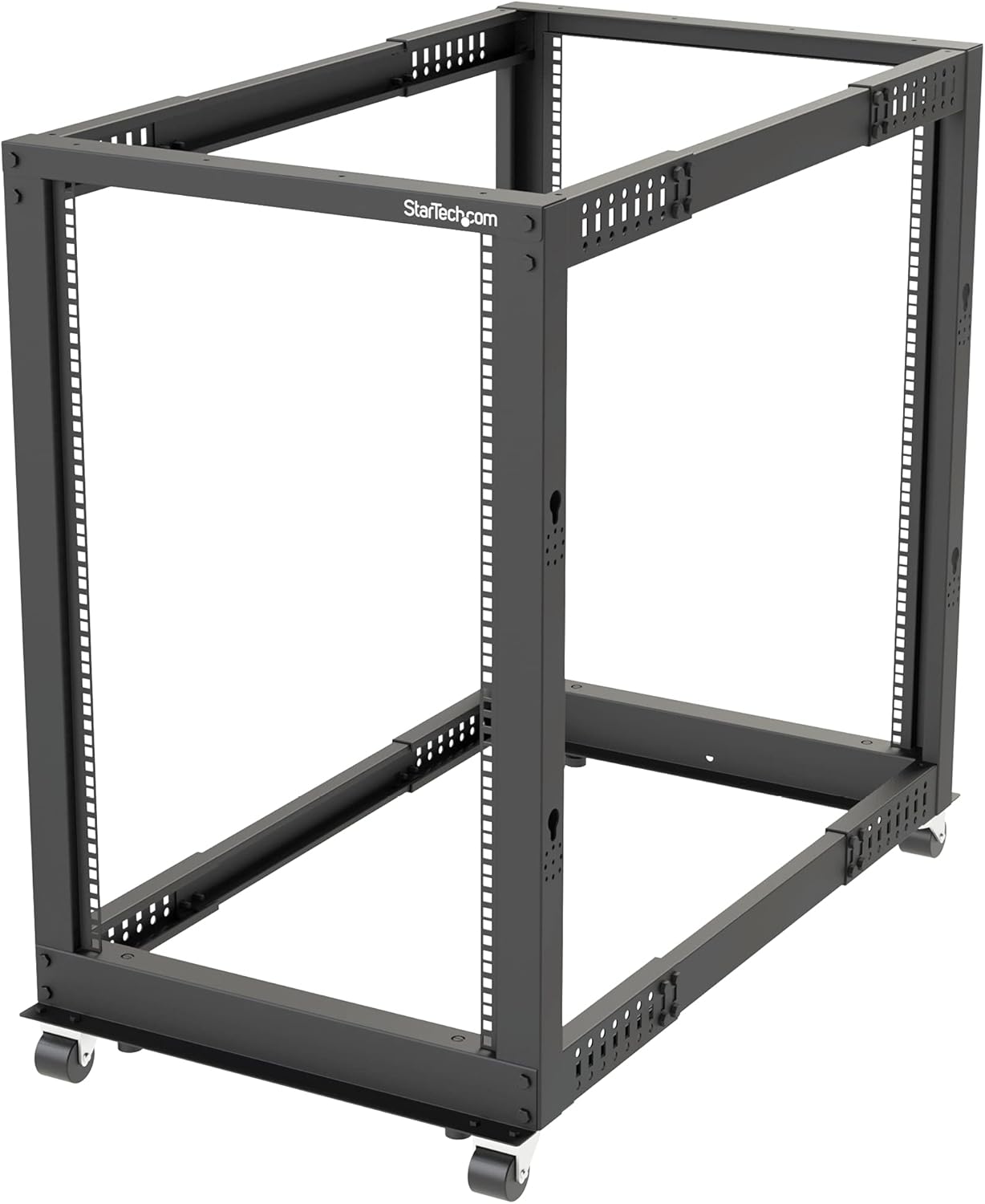 18U Mobile Open Frame Server Rack with Wheels for IT Equipment
