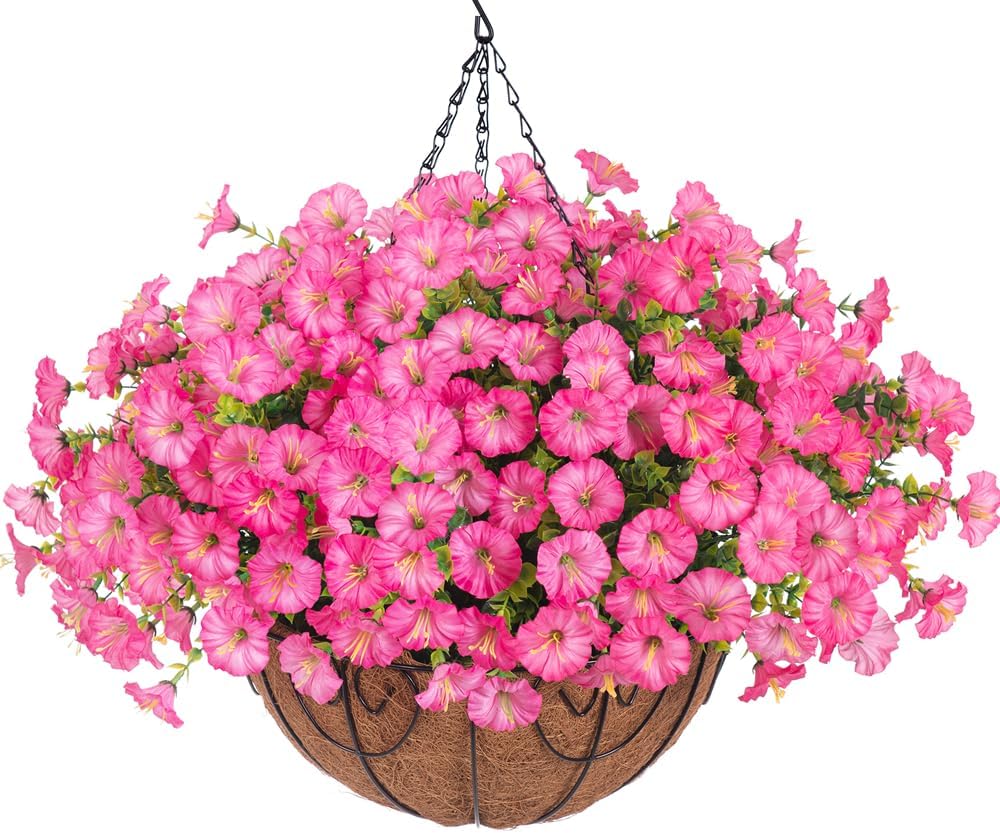 Artificial Faux Hanging Flowers for Outdoors - Realistic Decor