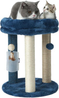 Cat Scratching Post Tree with Tower Soft Bed - Compact 4-in-1 Cat Tree