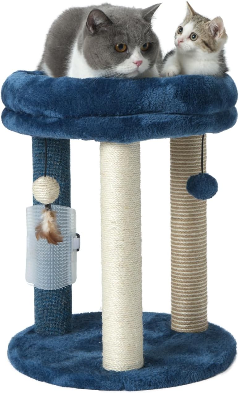 MECOOL Cat Scratching Post Tree with Tower Soft Bed for Cats