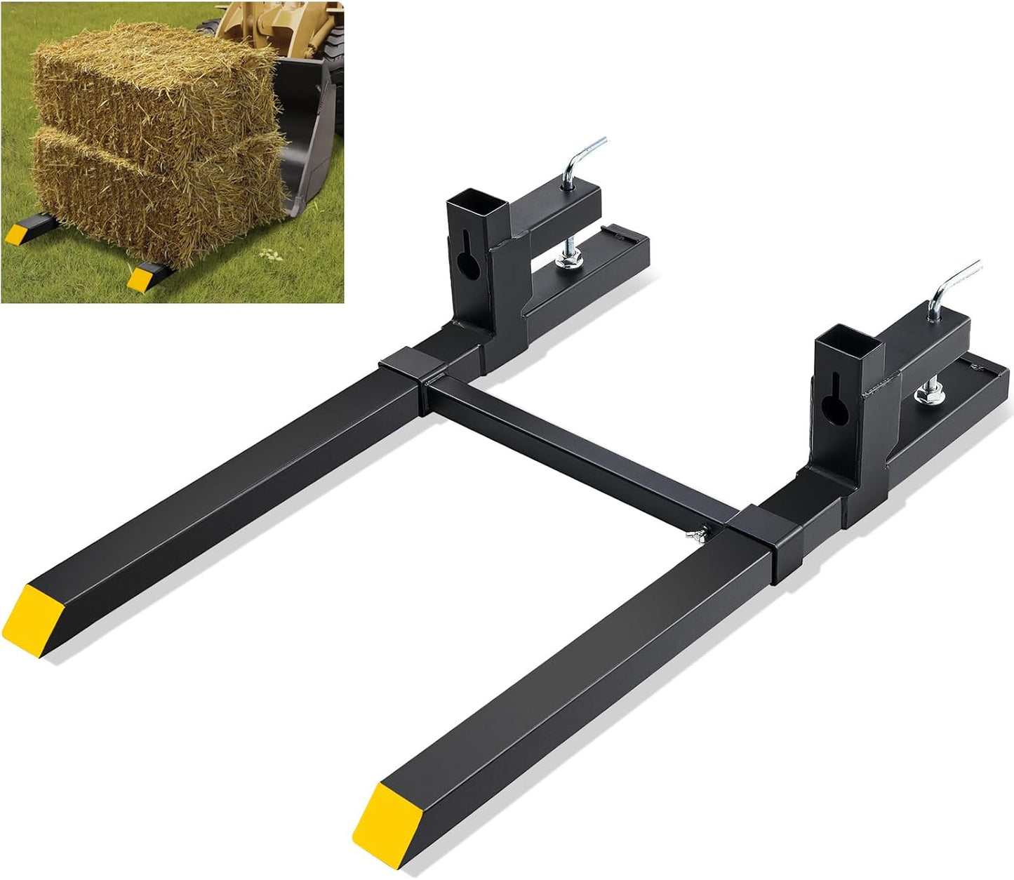 VEVOR Pallet Forks for Tractor with Adjustable Stabilizer Bar