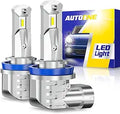 AUTOONE H11 H9 H8 LED Bulbs 6000K White Fanless Mini Size - Bright Fog