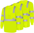 High Visibility Shirt for Men Construction Class 3 Work Shirts - Long