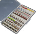 133pcs Nymph Scud Midge Flies Kit Assortment - Ultra-Thin Box