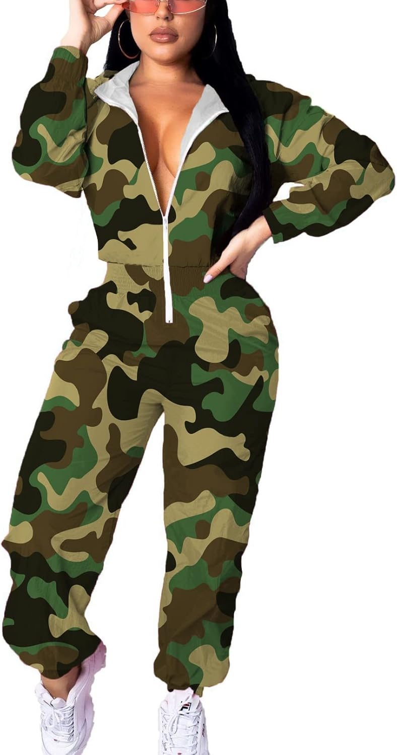 Stylish Women's Pullover Hoodies Jumpsuit Tracksuit Set