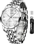 OLEVS Men Business Dress Diamond Analog Quartz Date Watch - Classic