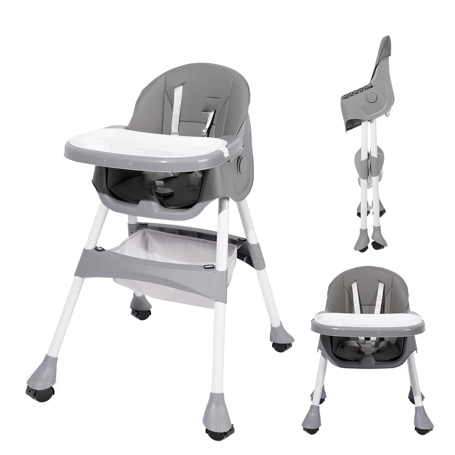 Convertible Baby High Chair for Toddlers - 6 in 1 Design
