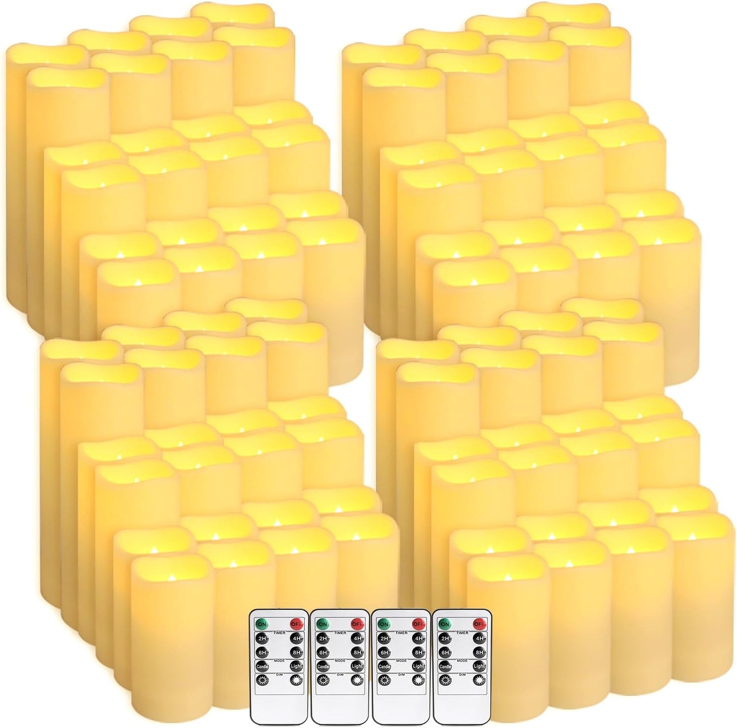 96-Pack LED Flameless Candles with Remote Control for Events