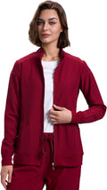 Scrub Jackets for Women Zip Front Medical Jacket - Flexible Fit