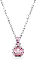 Swarovski Birthstone Stud Earring Collection - Pink Square-Cut