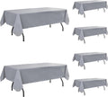 Vinyl Tablecloth with Flannel Backing 60x120 in 6-Pack - Heavy Duty
