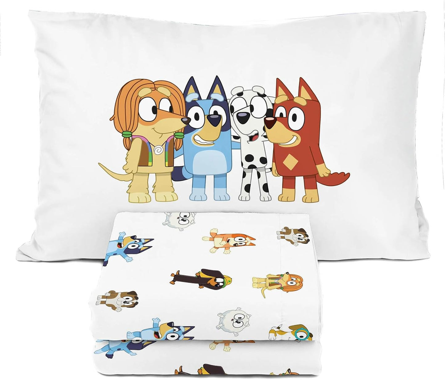 Bluey & Friends Twin Sheet Set - Super Soft Microfiber