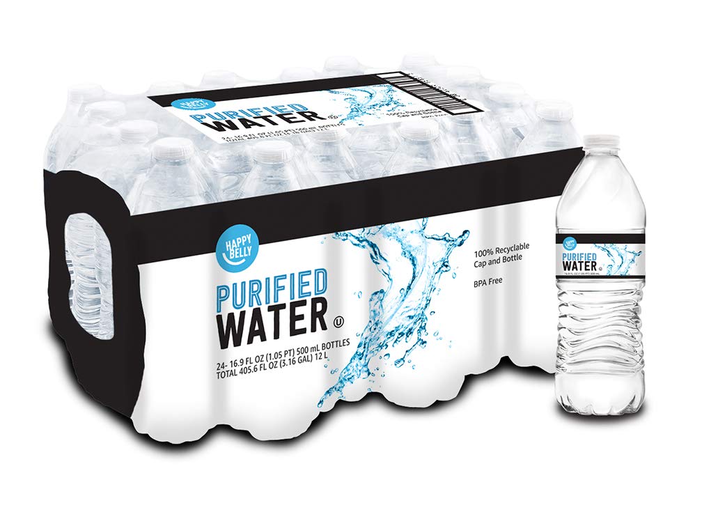 Happy Belly Purified Water 16.91 fl oz - Pack of 24