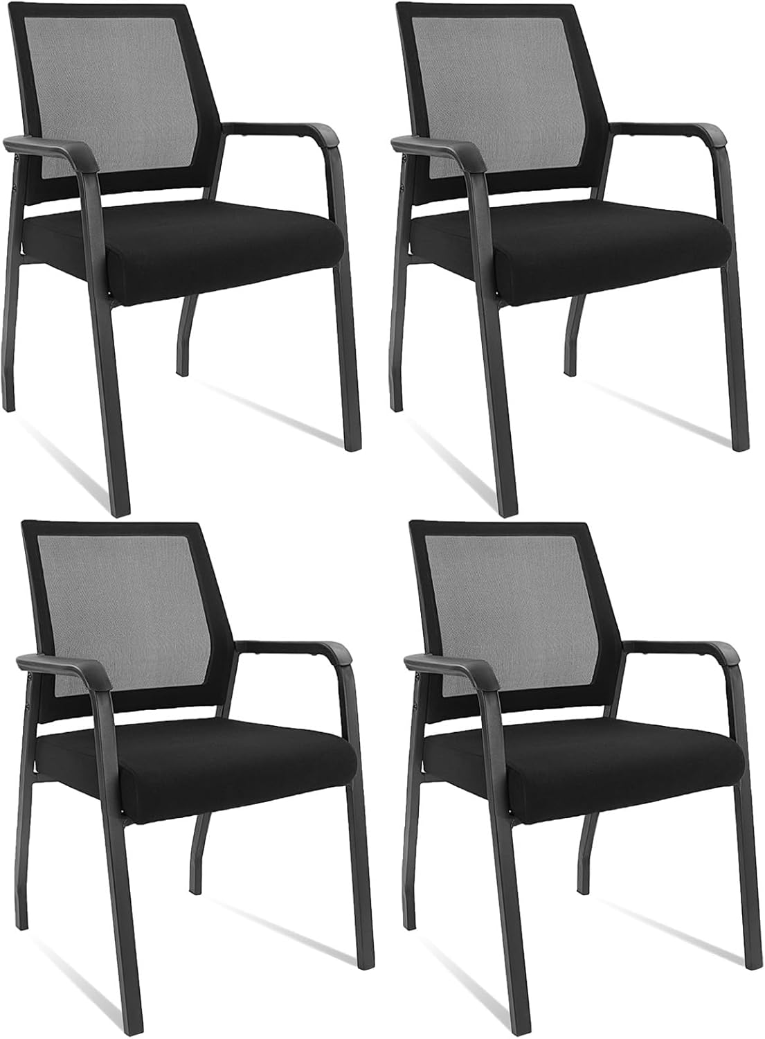 Desk Chair No Wheels with Ergonomic Lumbar Support for Comfort