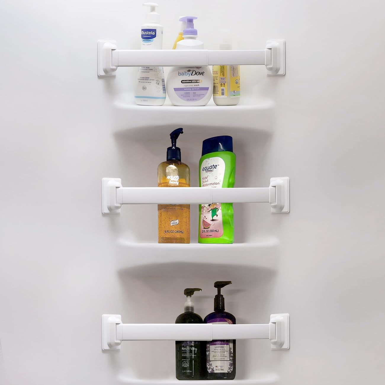 Adjustable RV Shower Corner Storage Bar for Ultimate Organization