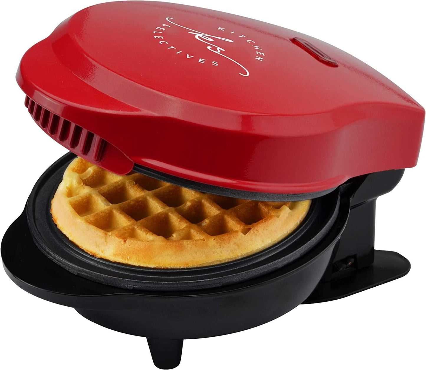 Kitchen Selectives Mini Waffle Maker - Non-Stick Coating, 4 Waffles