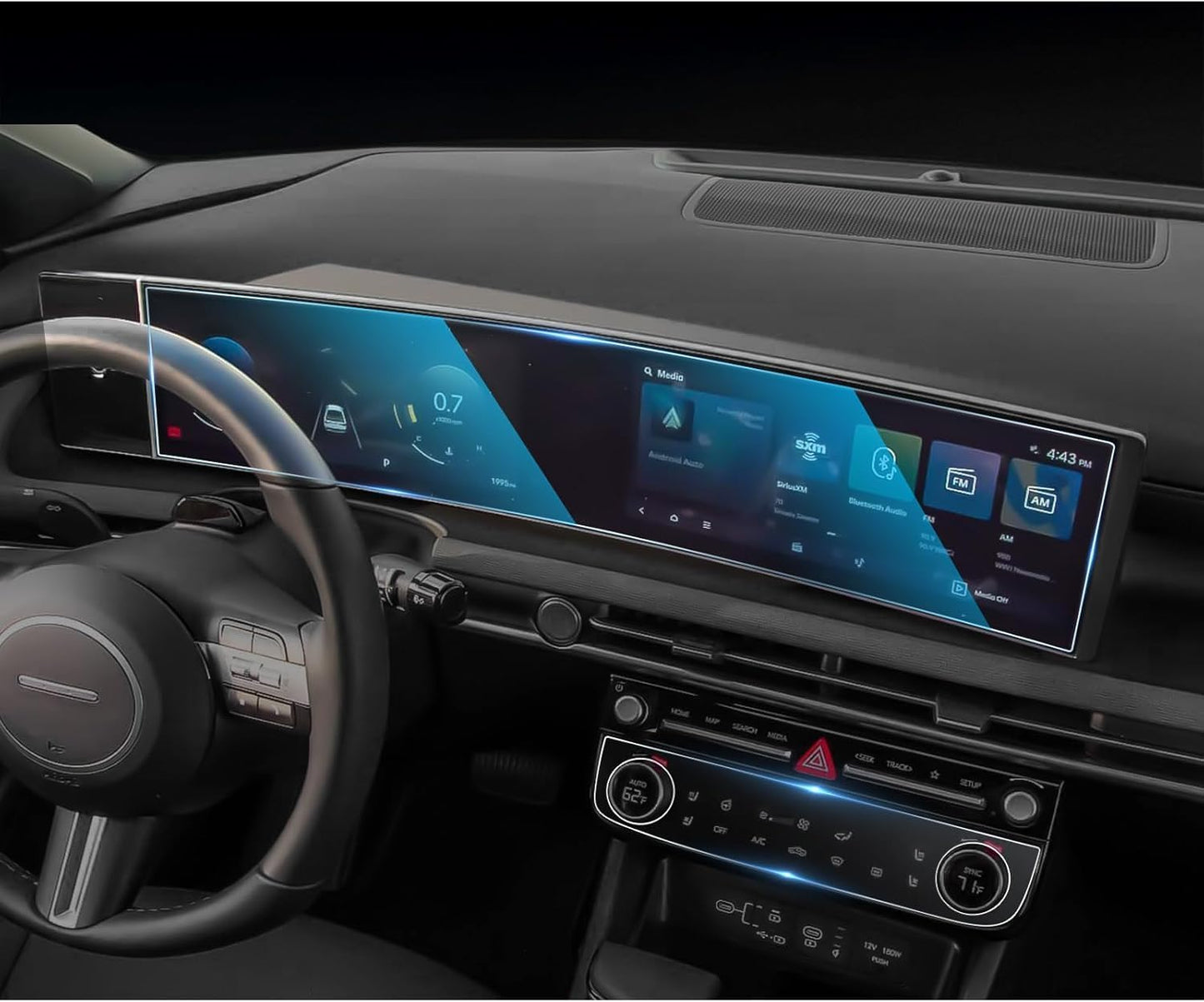 Tempered Glass Screen Protector for 2025 2026 Hyundai Santa Cruz